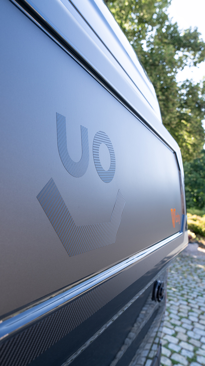 Yucon V-City Campervan – Subtle Exterior Design with Carbon Fiber Wrap Yucon V-City Campervan – Subtle exterior design with carbon fiber wrap