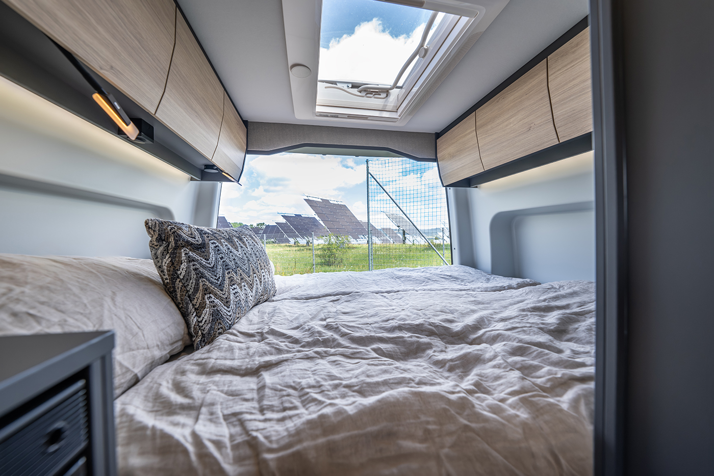 Yucon V-city Campervan – Bathroom Yucon V-city Campervan – Double Bed