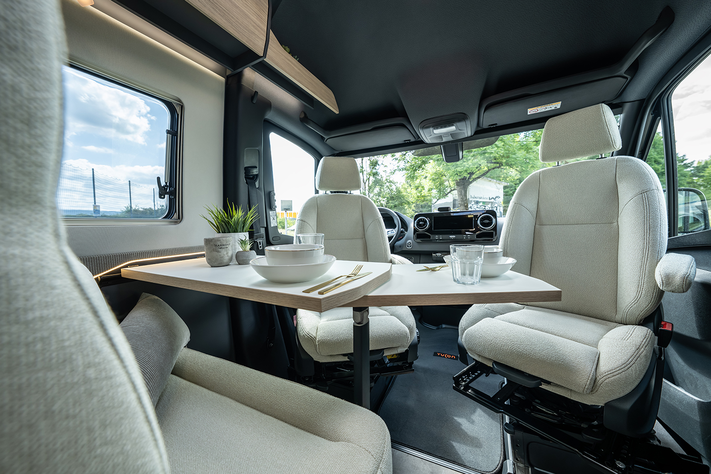 Yucon V-city Campervan – Seating Area Yucon V-city Campervan – Seating Area