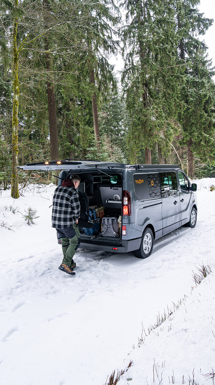 Yucon 55 SB Campervan – Stauraum Heckgarage Yucon 55 SB Campervan – Stauraum Heckgarage